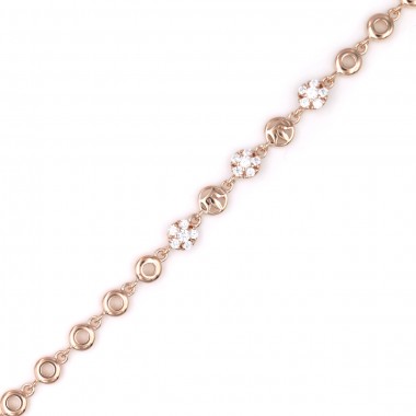 92.5 Hall Marked Sterling Silver Rose Gold Bracelet Stylish Collections